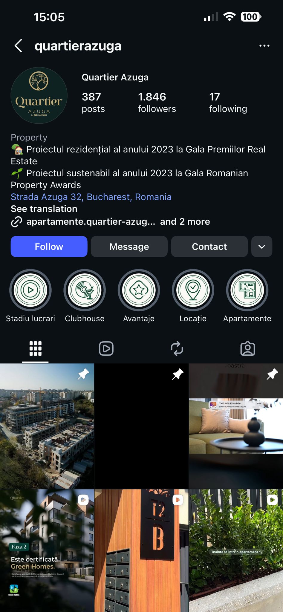 Quartier Azuga, Grafică Instagram Pixelora